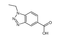 1-ETHYL-1H-1,2,3-BENZOTRIAZOLE-5-CARBOXYLIC ACID结构式