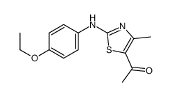 1-[2-(4-ethoxyanilino)-4-methyl-1,3-thiazol-5-yl]ethanone结构式