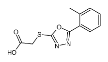 2-[[5-(2-methylphenyl)-1,3,4-oxadiazol-2-yl]sulfanyl]acetic acid Structure