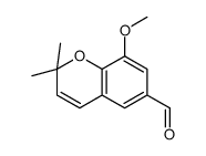8-methoxy-2,2-dimethylchromene-6-carbaldehyde Structure