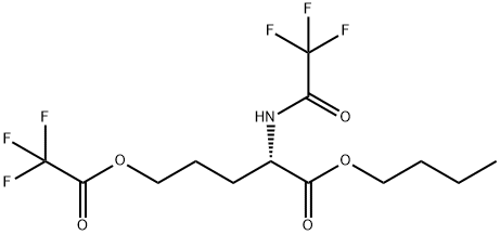 2-[(Trifluoroacetyl)amino]-5-[(trifluoroacetyl)oxy]valeric acid butyl ester结构式