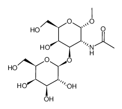 甲基2-乙酰氨基-2-脱氧-3-O-(bD-半乳糖吡喃糖基)-α-D-半乳糖吡喃糖苷结构式