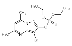 (7-bromo-2,4-dimethyl-1,5,9-triazabicyclo[4.3.0]nona-2,4,6,8-tetraen-8-yl)oxy-diethoxy-sulfanylidene-phosphorane结构式