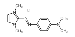 2-[[4-(dimethylamino)phenyl]azo]-1,3-dimethyl-1H-imidazolium chloride structure
