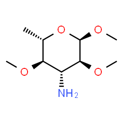 alpha-L-Glucopyranoside,methyl3-amino-3,6-dideoxy-2,4-di-O-methyl-(9CI) Structure
