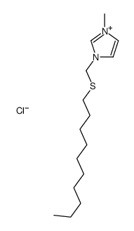 1-(decylsulfanylmethyl)-3-methylimidazol-3-ium,chloride Structure