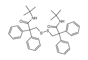 N,N'-di-t-butyl-2,2,2',2'-tetraphenyl-3,3'-dithiodipropionamide结构式