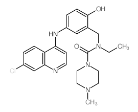 N-[[5-[(7-chloroquinolin-4-yl)amino]-2-hydroxy-phenyl]methyl]-N-ethyl-4-methyl-piperazine-1-carboxamide Structure