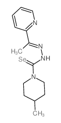 (E)-N-[(Z)-[λ1-selanyl-(4-methylpiperidin-1-yl)methylidene]amino]-1-pyridin-2-ylethanimine Structure