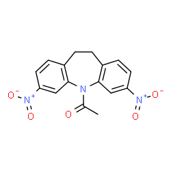 1-(3,7-二硝基-10,11-二氢-5H-二苯并[b,f]吖庚英-5-基)乙酮结构式