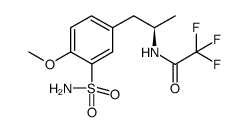 (R)-2-(N-(trifluoroacetyl)arnino)-1-(4'-methoxy-3'-sulphamoyl)-phenylpropane Structure