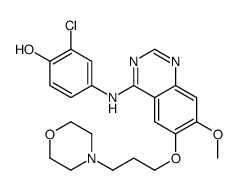 2-氯-4-[[7-甲氧基-6-[3-(4-吗啉)丙氧基]-4-喹唑啉基]氨基]苯酚结构式