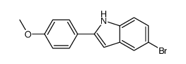 5-溴-2-(4-甲氧基苯基)-1H-吲哚结构式
