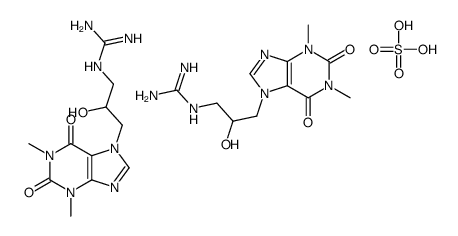 2-[3-(1,3-dimethyl-2,6-dioxopurin-7-yl)-2-hydroxypropyl]guanidine,sulfuric acid结构式