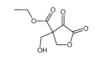 3-hydroxymethyl-4,5-dioxo-tetrahydro-furan-3-carboxylic acid ethyl ester结构式