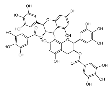3-O-galloylepigallocatechin-(4β->8)-epigallocatechin 3-O-gallate Structure