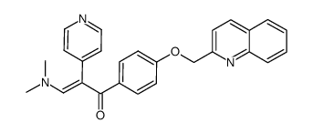 (E)-1-(4-((quinolin-2-yl)methoxy)phenyl)-3-(dimethylamino)-2-(pyridin-4-yl)prop-2-en-1-one结构式