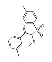 2-Methylsulfanyl-2-(toluene-4-sulfonyl)-1-m-tolyl-ethanone结构式