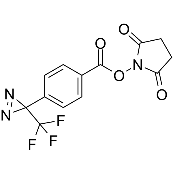 4-[3-(Trifluoromethyl)diazirin-3-yl]benzoic Acid N-Hydroxysuccinimide Ester Structure