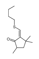 2-(butylsulfanylmethylidene)-3,3,5-trimethylcyclopentan-1-one Structure