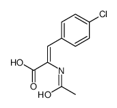 (Z)-2-ACETAMIDO-3-(4-CHLOROPHENYL)ACRYLIC ACID结构式