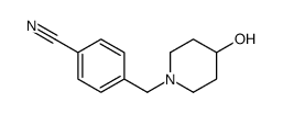 4-[(4-羟基-1-哌啶基)甲基]苯腈结构式
