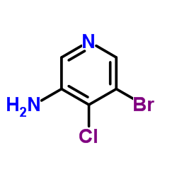 3-氨基-4-氯-5-溴吡啶结构式