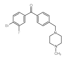 4-BROMO-3-FLUORO-4'-(4-METHYLPIPERAZINOMETHYL) BENZOPHENONE Structure