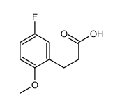 3-(5-氟-2-甲氧基苯)丙酸结构式