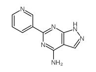 3-pyridin-3-yl-2,4,8,9-tetrazabicyclo[4.3.0]nona-1,3,5,7-tetraen-5-amine Structure