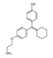4-[[4-(2-aminoethoxy)phenyl]-cyclohexylidenemethyl]phenol结构式