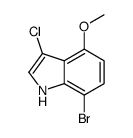 7-bromo-3-chloro-4-methoxy-1H-indole Structure