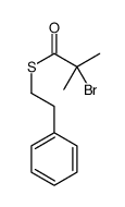 S-(2-phenylethyl) 2-bromo-2-methylpropanethioate结构式