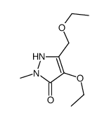 4-ethoxy-5-(ethoxymethyl)-2-methyl-1H-pyrazol-3-one结构式
