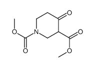 4-氧代-1,3-哌啶二羧酸 1,3-二甲酯结构式