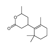 tetrahydro-6-methyl-4-(2,6,6-trimethyl-1-cyclohexen-1-yl)-2H-pyran-2-one structure
