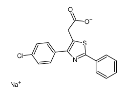 sodium,2-[4-(4-chlorophenyl)-2-phenyl-1,3-thiazol-5-yl]acetate结构式