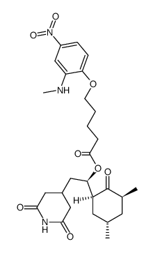 cycloheximide 5-(2-methylamino-4-nitrophenoxy)pentanoate Structure