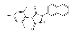 1-naphthalen-2-yl-4-(2,4,6-trimethyl-phenyl)-[1,2,4]triazolidine-3,5-dione Structure