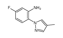5-Fluoro-2-(4-methyl-1H-pyrazol-1-yl)aniline Structure