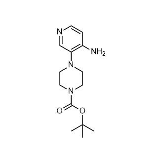 4-(4-氨基-3-吡啶基)-1-哌嗪羧酸,1,1-二甲基乙酯结构式