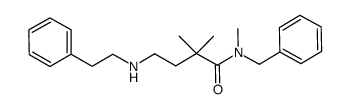 N-benzyl-N-methyl-2,2-dimethyl-4-[N'-(2'-phenylethyl)amino]butanamide结构式