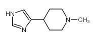 4-(1H-咪唑-5-基)-1-甲基哌啶结构式