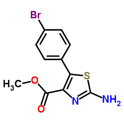 2-氨基-5-(4-溴苯基)噻唑-4-羧酸甲酯结构式