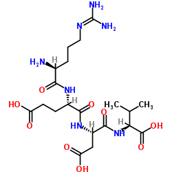 H-Arg-Glu-Asp-Val-OH trifluoroacetate salt结构式