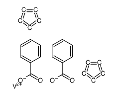 二(苯酸根)二(环戊基)钒(IV)结构式