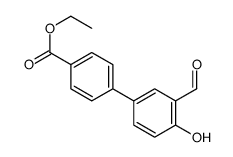 ethyl 4-(3-formyl-4-hydroxyphenyl)benzoate结构式