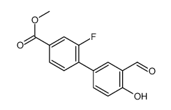 methyl 3-fluoro-4-(3-formyl-4-hydroxyphenyl)benzoate Structure