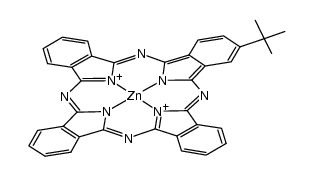 Zn(II) mono-2-(t-butyl)phthalocyanine Structure