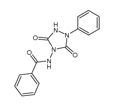 4-benzamido-1-phenyl-1,2,4-triazolidine-3,5-dione结构式